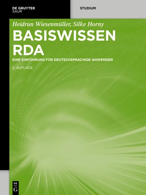 cover image of Basiswissen RDA